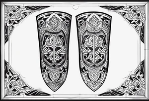 Cletic shin armor tattoo idea