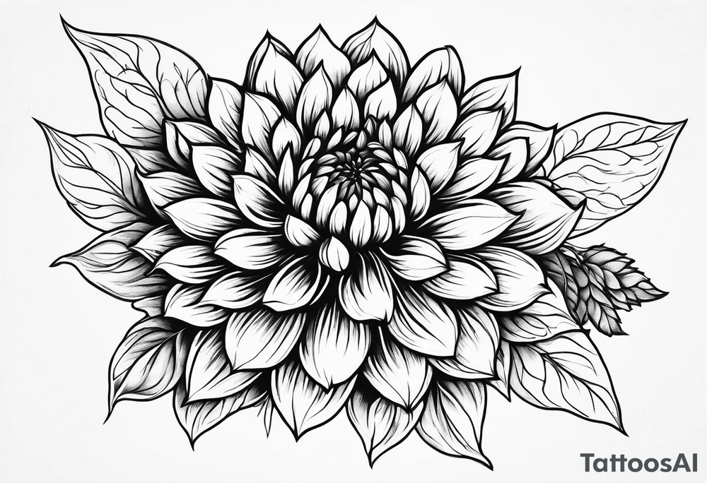 Dahlia tattoo idea