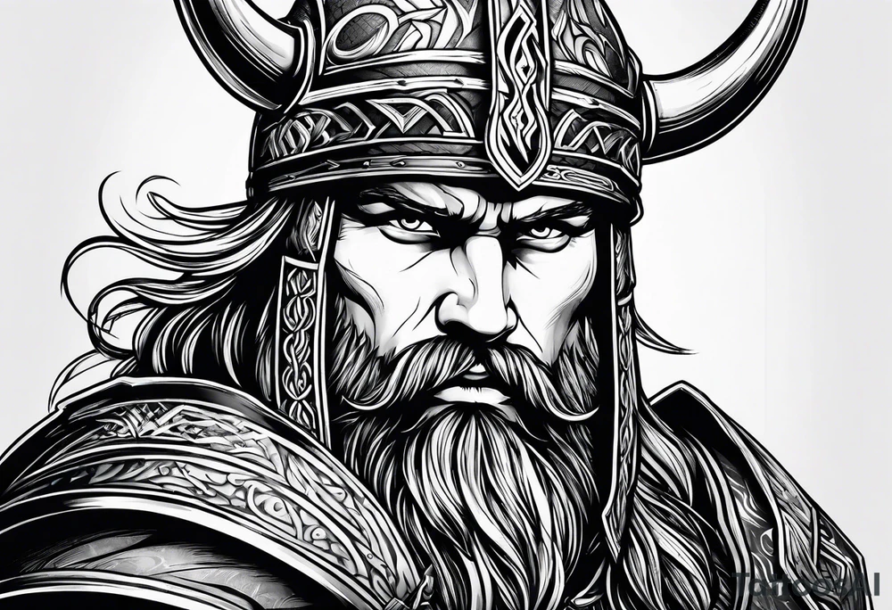 viking warrior tattoo idea