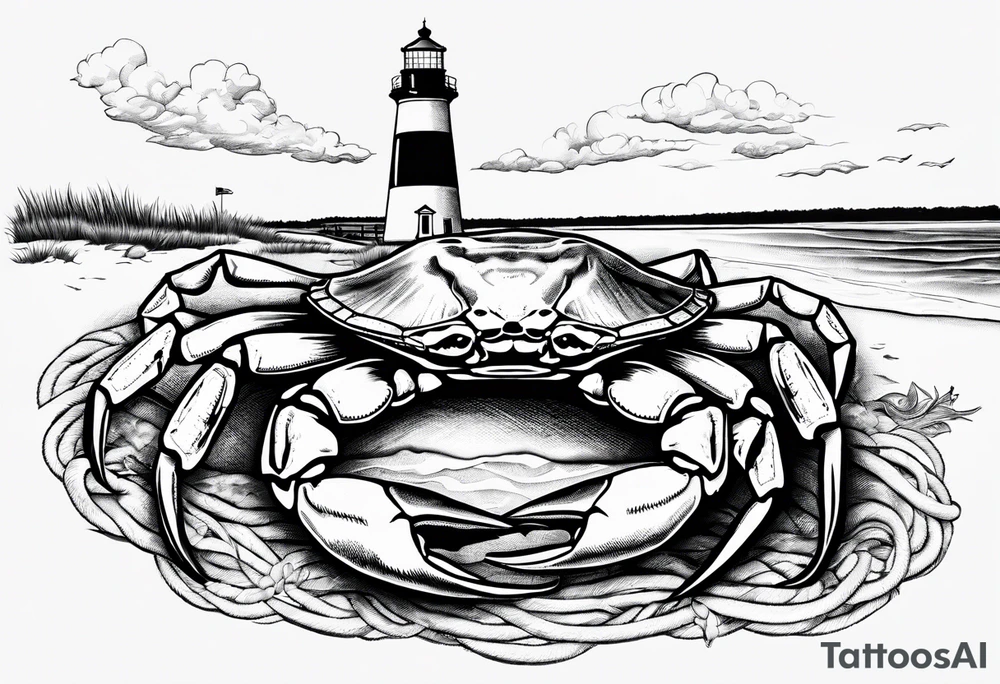 Barnegat lighthouse, blue crab, nautical rope, flip flops, pizza tattoo idea
