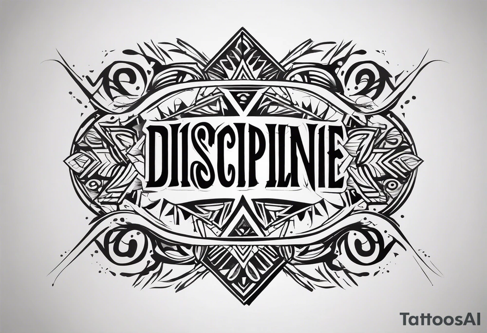 discipline consistency tribal tattoo idea