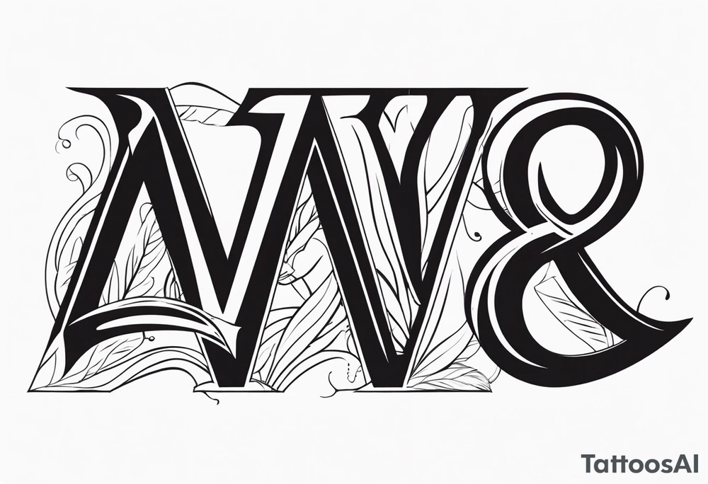 the letters A W R tattoo idea