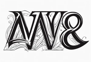 the letters A W R tattoo idea