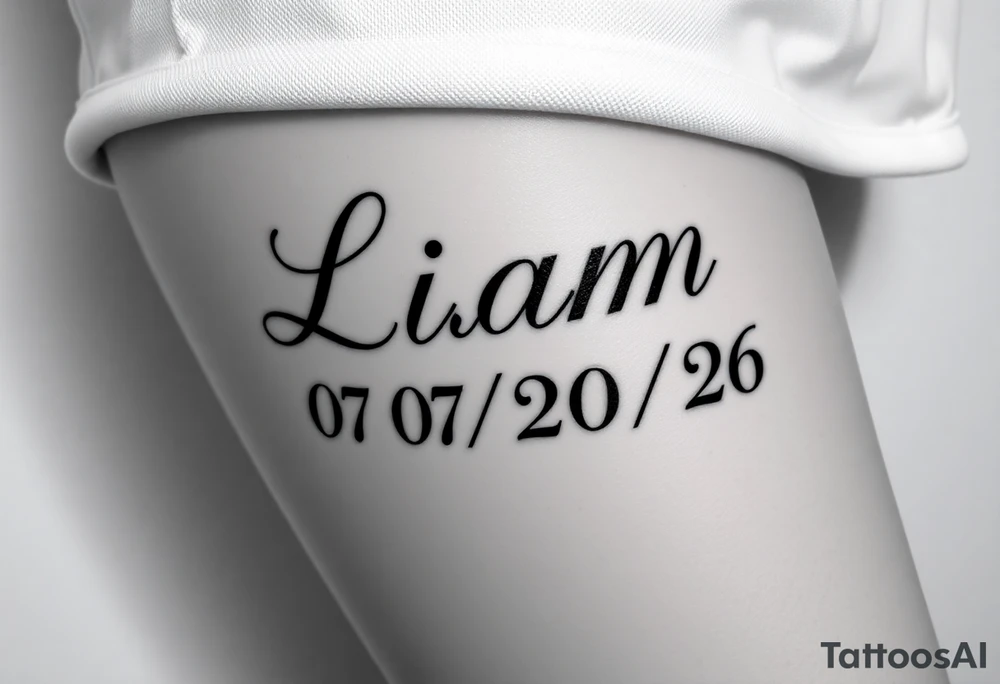 Liam 
07/20/26

Fancier lettering tattoo idea
