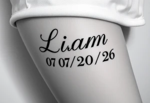 Liam 
07/20/26

Fancier lettering tattoo idea