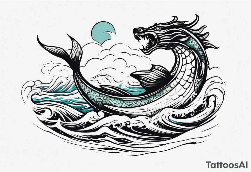 sea monster tattoo idea