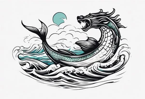 sea monster tattoo idea