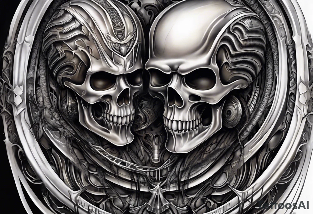 H.R Giger Skull tattoo idea