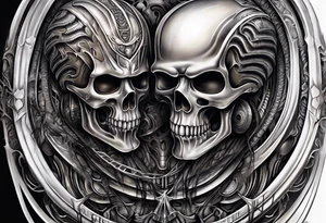 H.R Giger Skull tattoo idea