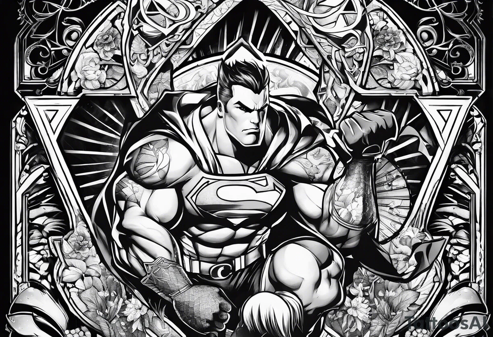 beachbum superhero tattoo idea