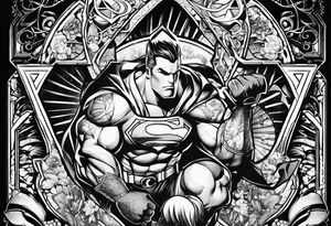 beachbum superhero tattoo idea