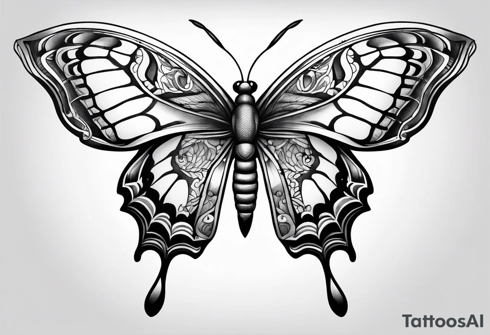Butterfly scorpion tattoo idea