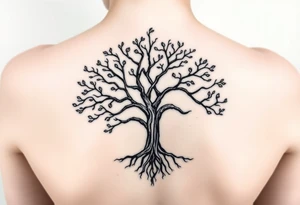 Classic scheme tree of life tattoo idea