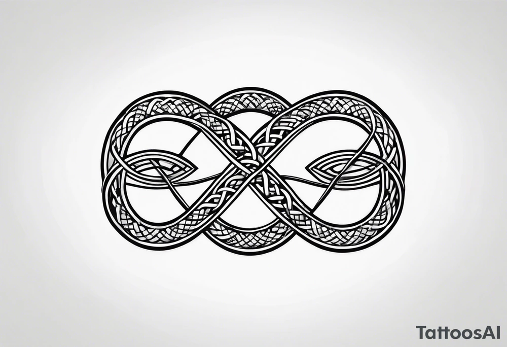 Double infinity symbol with TB5 shown once inside symbol tattoo idea