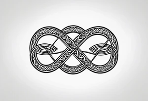 Double infinity symbol with TB5 shown once inside symbol tattoo idea