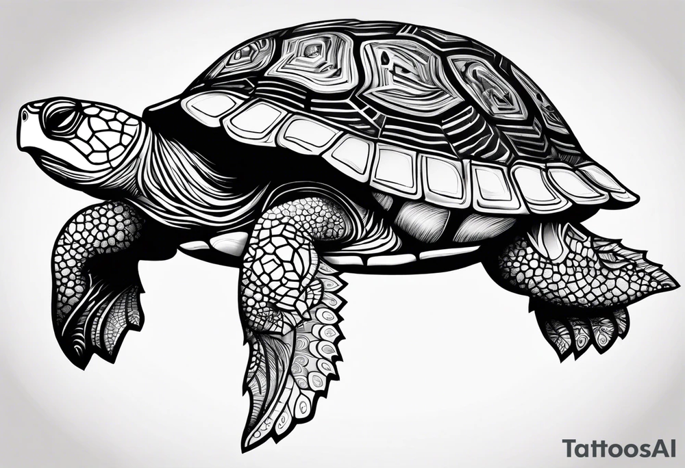 psychedelic turtle, from the top tattoo idea