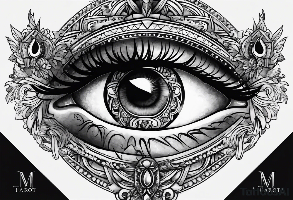 Occult eye tattoo idea