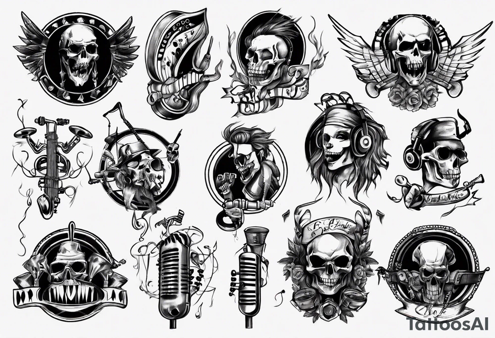 music band tattoo idea