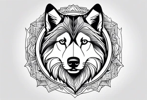 Half malamute tattoo idea