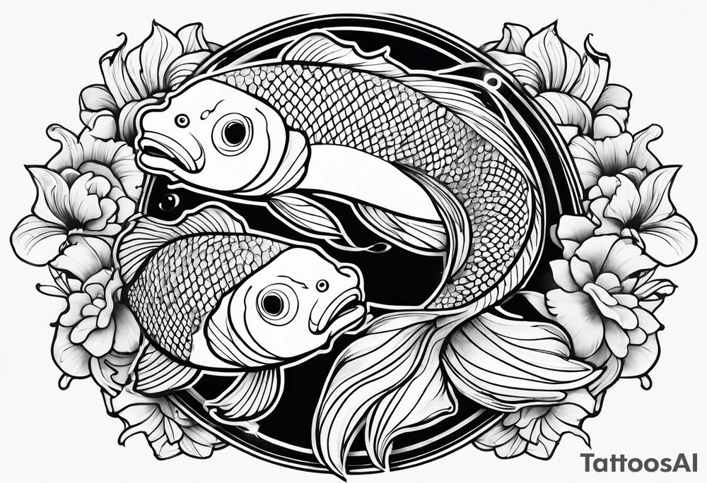 Pisces koi fish tattoo idea