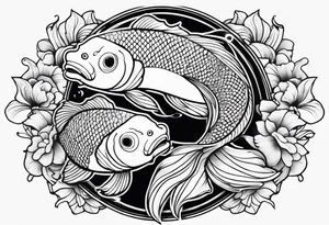 Pisces koi fish tattoo idea