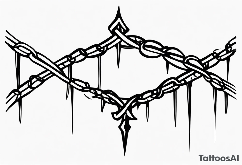 spine tattoos with barbed wire tattoo idea