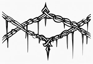 spine tattoos with barbed wire tattoo idea