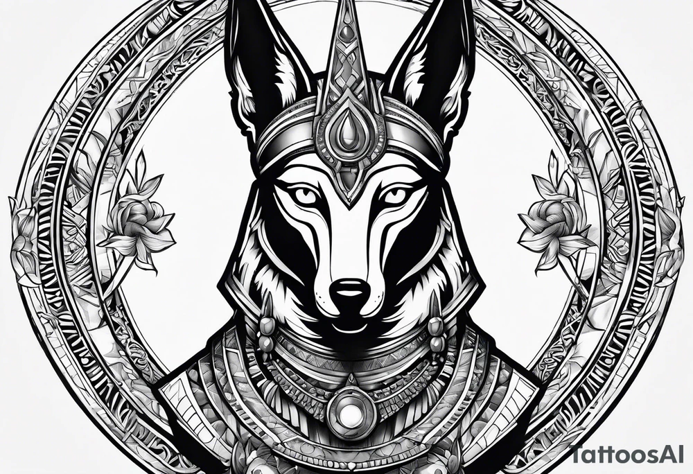Anubis god tattoo idea