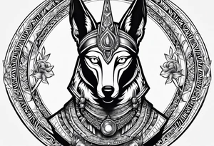 Anubis god tattoo idea