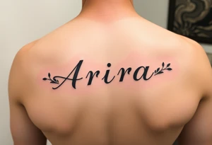 Name ARIA minimal tattoo idea
