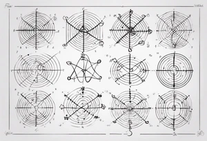 The mathematical friendship graph from graph theory that is cute, shape it like a 6,1 prime knot tattoo idea