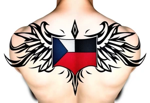 A Czech flag designed as a tribal tattoo tattoo idea