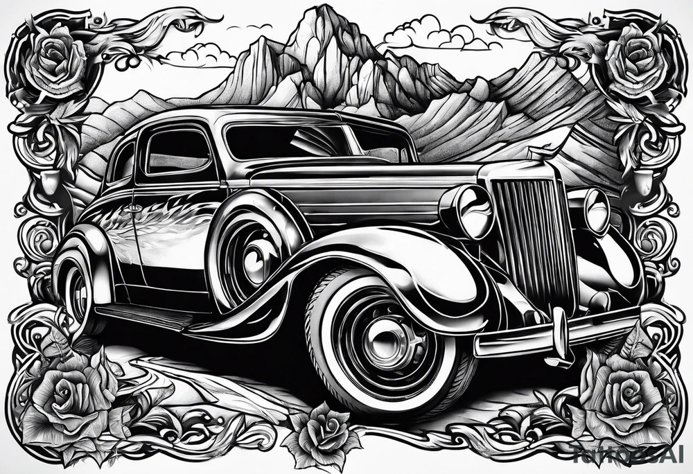 Western law enforcement style tattoo idea