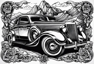 Western law enforcement style tattoo idea