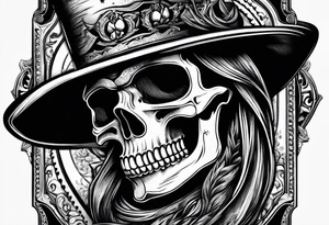 Cowboy skeleton playing cards with a cigarette tattoo idea