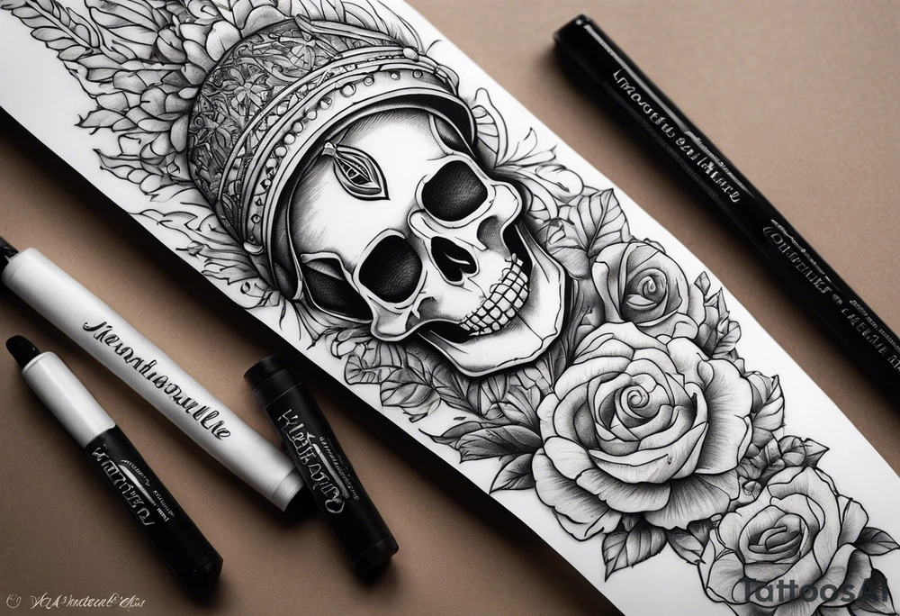 armband with these words: memorable life honorable death tattoo idea