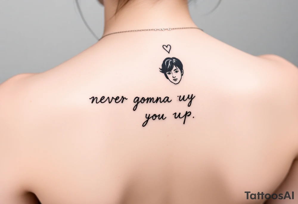 Rick Astley Never Gonna Give You Up tattoo idea
