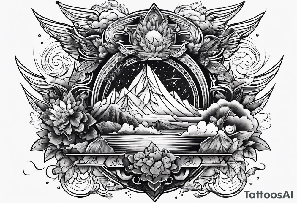 a lighting bolt storm tattoo idea