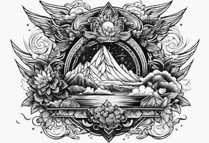 a lighting bolt storm tattoo idea