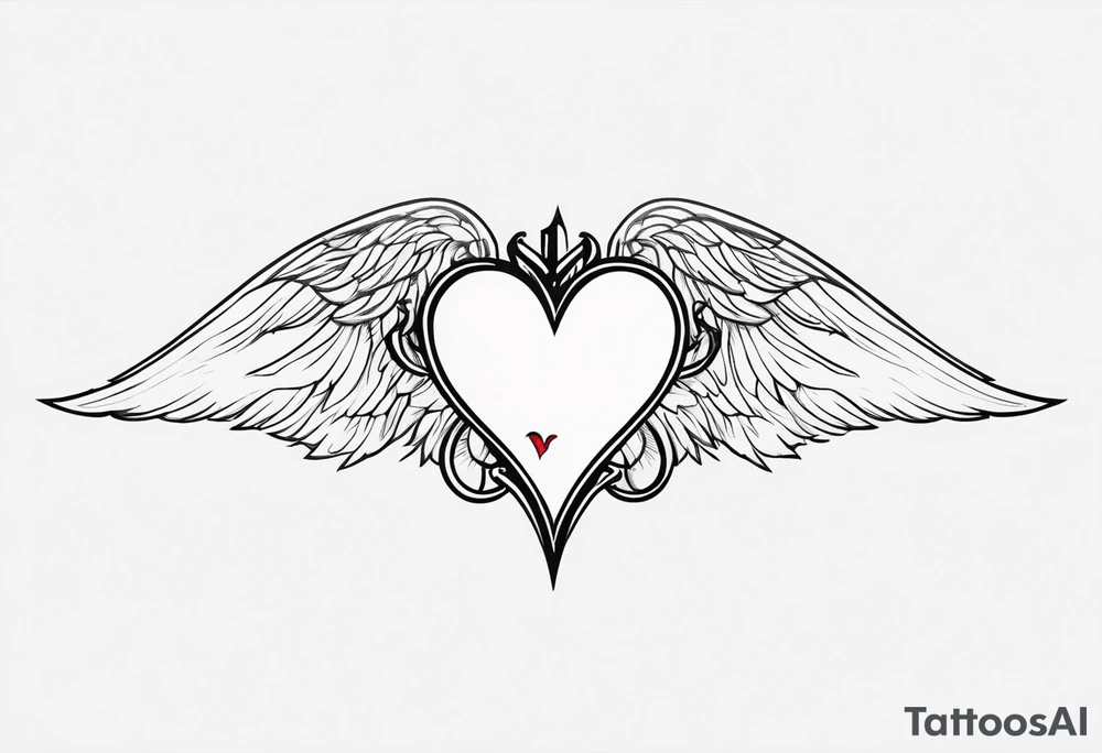 angel devil heart/wings tattoo idea