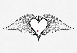 angel devil heart/wings tattoo idea