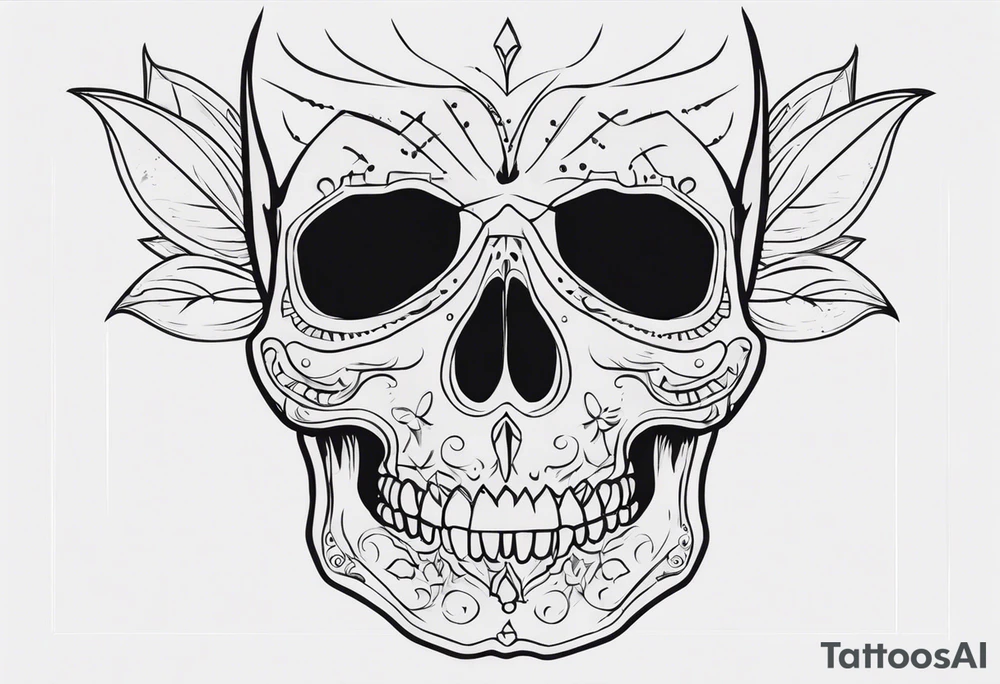 Skull Illustration tattoo idea