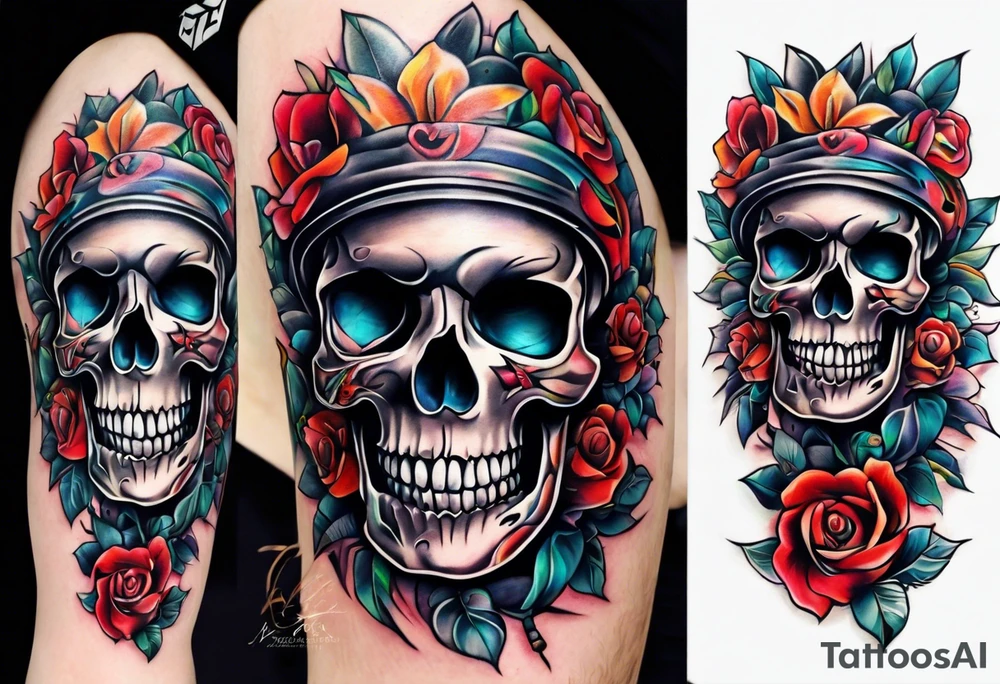 Skull Knee tattoo tattoo idea