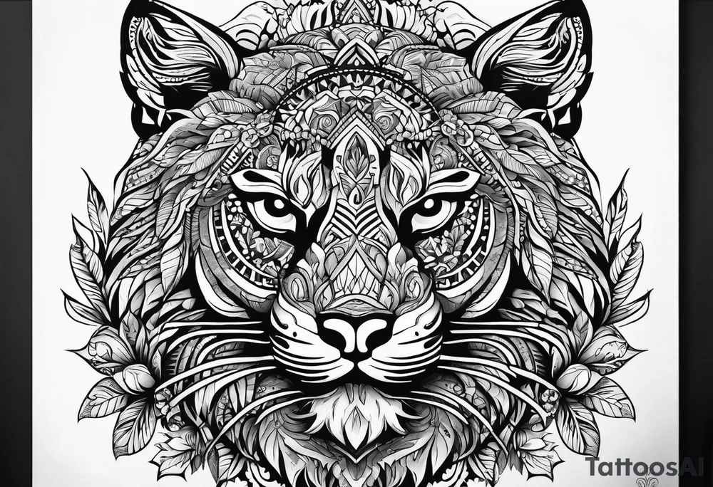 Mexican American inspired Tattoo that incorporates love for family and importance of building wealth. Include elements of the Pacific Northwest Forrest tattoo idea