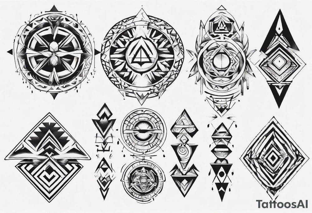 Geometrical symmetry tattoo idea