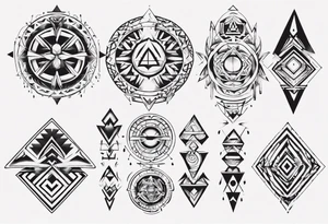 Geometrical symmetry tattoo idea