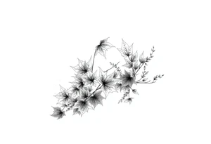 Maple leaves, juniper leaves, Blake, Kenya, Jacob tattoo idea