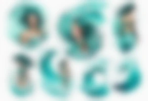 a turquoise water woman walking through crashing waves tattoo idea