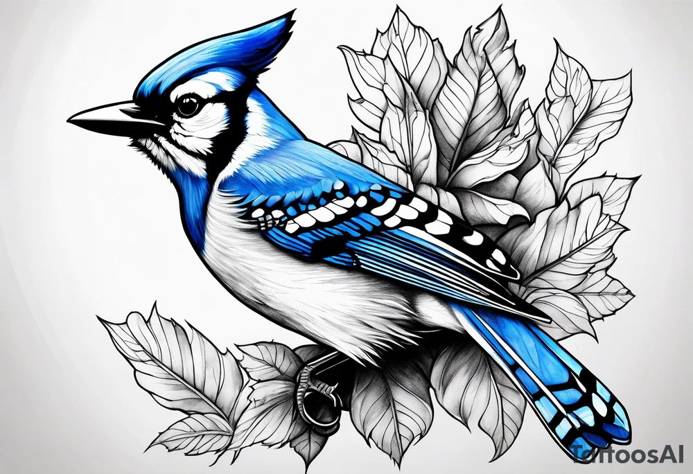 blue jay tattoo idea