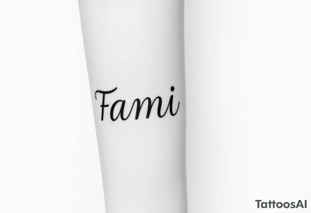 Family  word tattoo idea